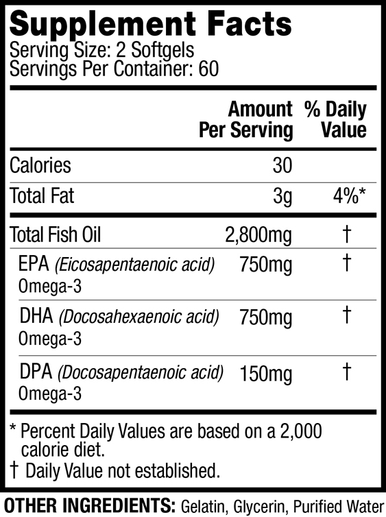 JYM Omega Nutrition facts